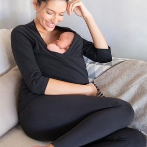 Black Cotton Skin to Skin Top